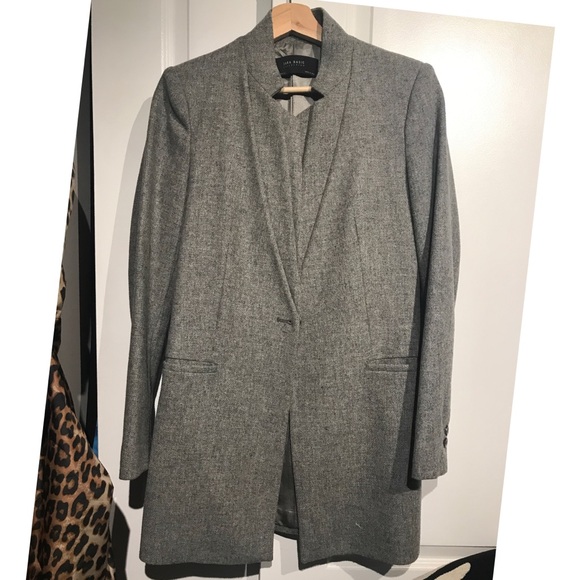Zara Gray Wool Blazer - Picture 1 of 5